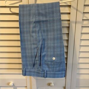 Blue Plaid Trousers-Boys size 12